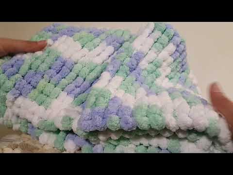 KNITTING: HOW TO KNIT USING POM POM YARN SNOWBALL YARN 