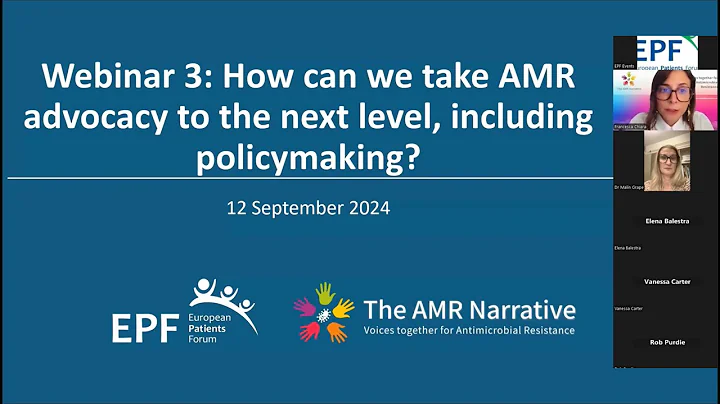 Webinar 3: How can we take AMR advocacy to the next level, including policymaking?