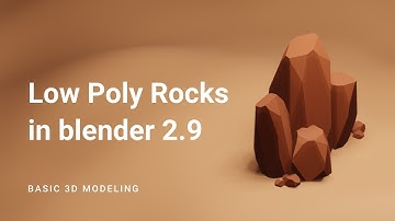 Low poly rocks tutorial - 3D modeling process in Blender 2.9 | Using Bisect tool