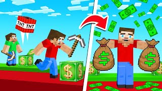 First To Reach $1 MILLION DOLLARS Wins! (Minecraft Lucky Block Race)