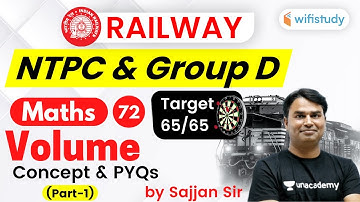 10:00 PM - RRB NTPC/Group D 2019-20 | Maths by Sajjan Singh | Volume (Concept & PYQs) (Part-1)