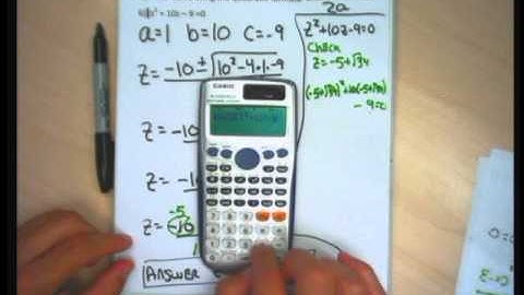 Intermediate Algebra section 5 2 The Quadratic Formula