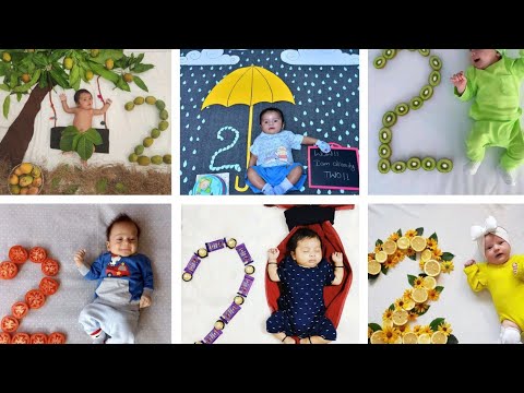 2 month baby photoshoot idea at home /simple baby photoshoot ideas at home