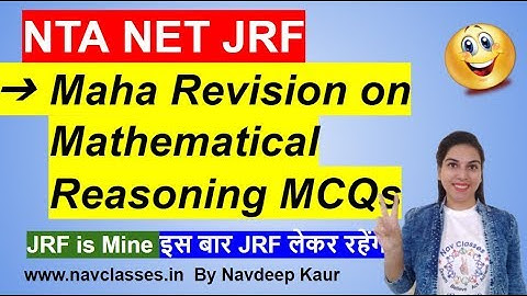 Maha Revision on Mathematical Reasoning MCQs | NTA UGC NET Sep 2020