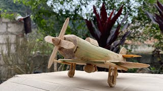 Creating airplanes from bamboo for boys