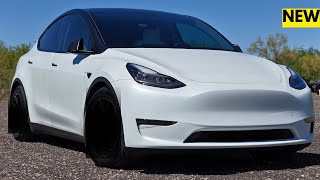 Installing NEW Affordable Fully Forged Model Y Wheels!