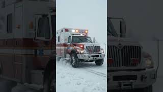 Heavy-Duty Type I Ambulance Battles a Severe Blizzard | Extreme Winter EMS Rescue 🥶
