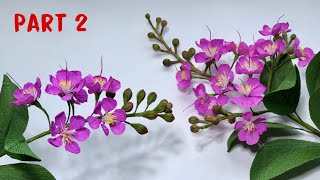 Part 2| How to make Lagerstroemia by crepe paper| Cách làm hoa bằng lăng| Evig Trang handmade