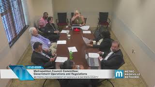 07/21/26 Metropolitan Council Committee: Government Operations & Regulations