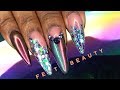 Acrylic Nails Tutorial - How To Encapsulated Nails - Fenty Beauty Galaxy Collection Inspired Nails