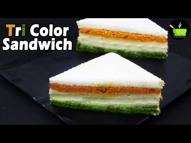 Tricolour Sandwich Recipe | Tricolour Recipes | Independence Day Special Recipes | Tiranga Sandwich | She Cooks