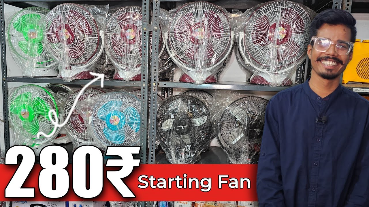 Fan wholesale market in Delhi 2024 || led light manufacturing business || led tube light business.