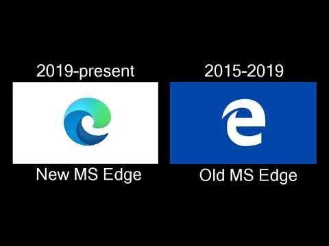 MS Edge Logo Animation History - 2015-2019 VS 2019-present