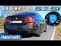 400hp bmw 535i f10   acceleration top speed  remus exhaust sound  autobahn pov by autotopnl