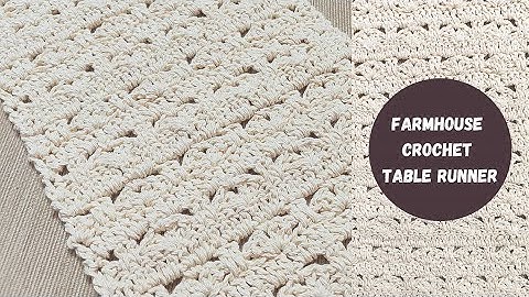 Simple Farmhouse Crochet Table Runner 2024 International Crochet Month Blog Hop