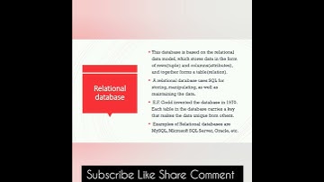 #relationaldatabase #dbms #database #db  Define Relational Database?