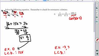 U4 4 Solving Rational Equations Notes
