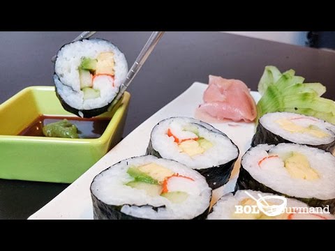 recette-facile-maki-avocat-surimi---futomaki-(réalisée-avec-le-"kit-maki-sushi-&-co")