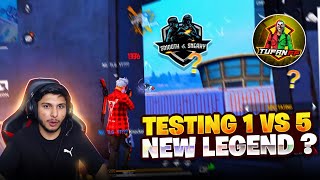 Testing New Legend 1 V 5 On Nonstop Live 🔥 || To Join NG ESPORTS Guild 😳 - Garena Free Fire