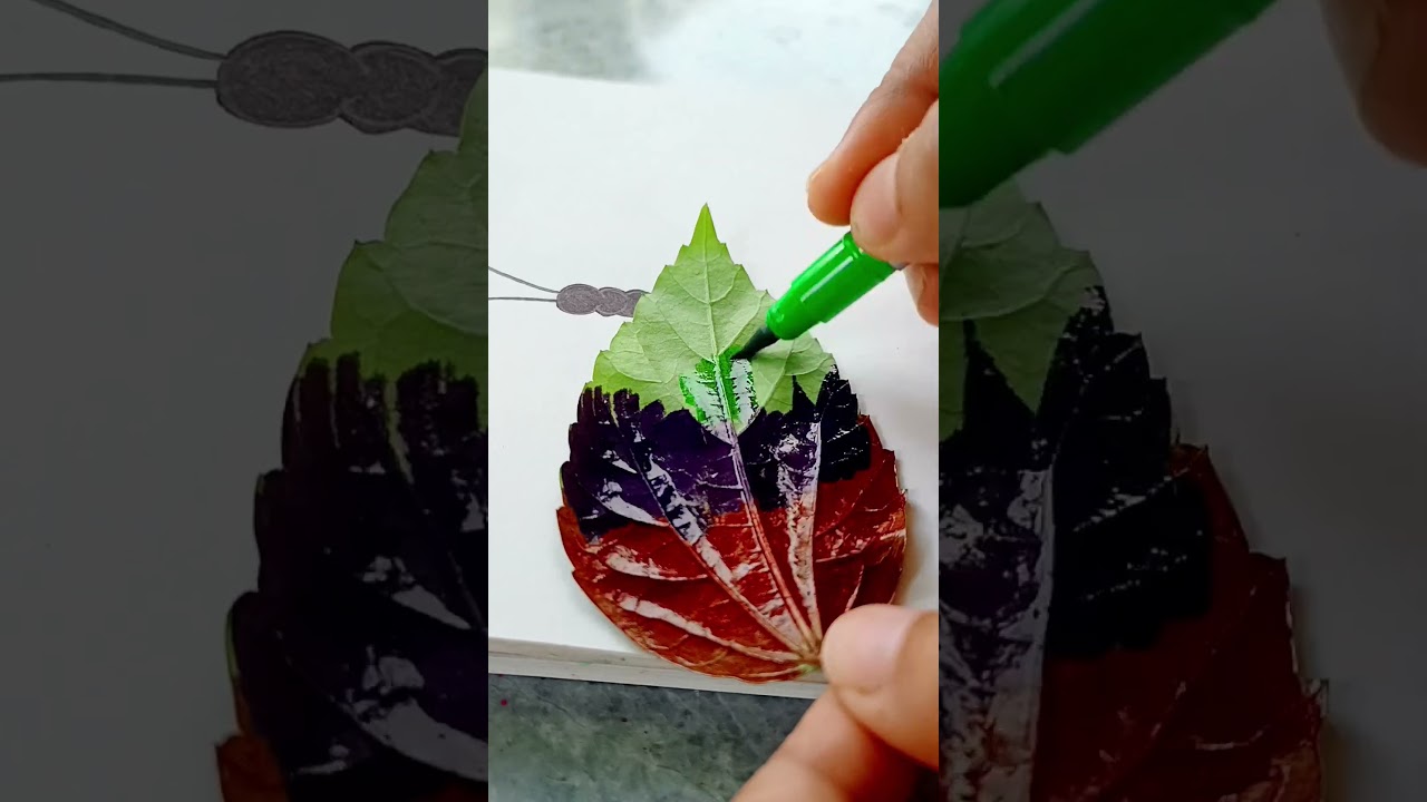 Butterfly  🦋 leaf 🍀 art 🎨 easy leaf art 🦋 for beginners ♥️#shorts #leafart #butterfly  @pen.pencils