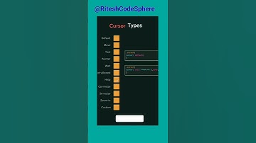 Cursor Types #css #animation #htmlcss #programming #webdevelopment #coding #html