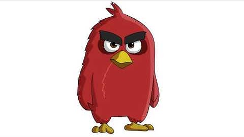 Drawing Red the angry birds movie time lapse