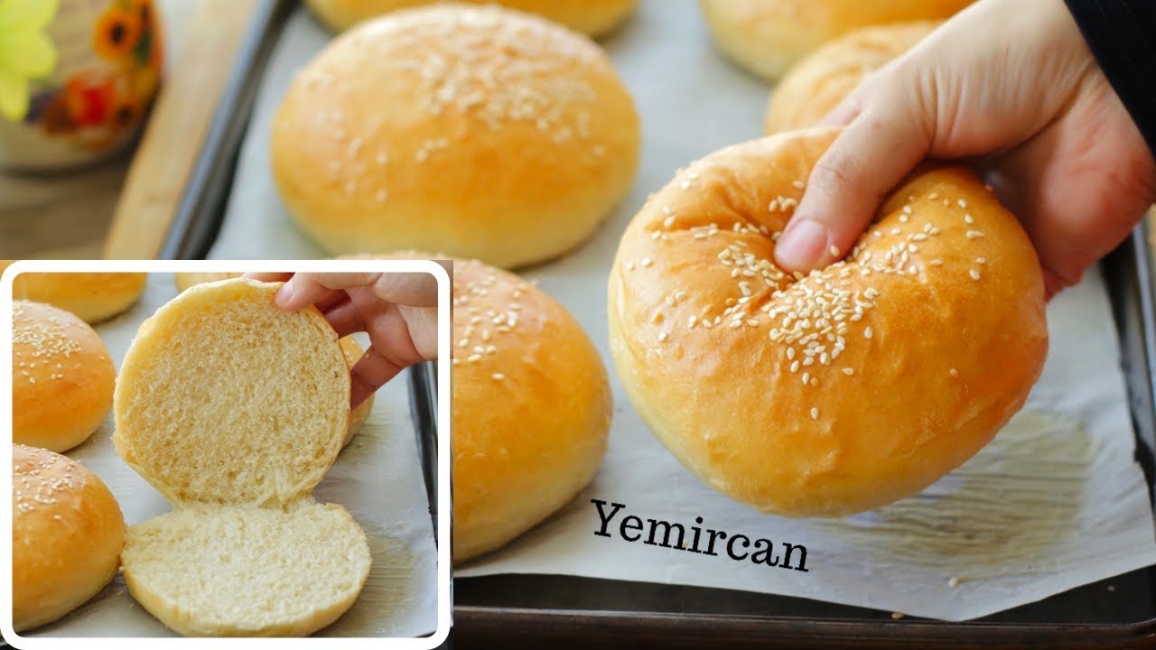 ممنوع تشترو خبز البرجر اليكم افضل واروع طريقة من غير زبدة ومن غير محسن خبز طري وهش كالقطن