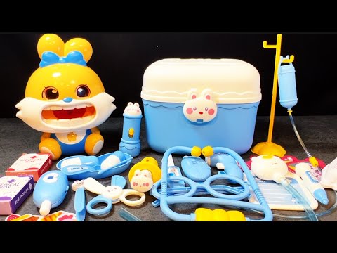 12 Minutes Satisfying with Unboxing Cute Blue Rabbit Doctor Playset Toys | ASMR Video + Sounds