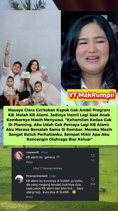 Masayu Clara Ceritakan Kapok KB Alami. Si Kembar Masih Menyusui, Dia Hamil Lagi. Merasa Bersalah