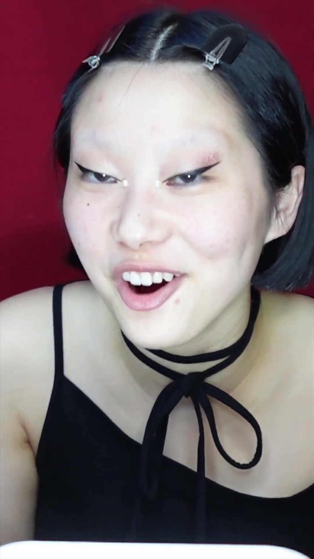 メイク Double eyelid makeup] GRWM fat ugly girl transformed! A 40
