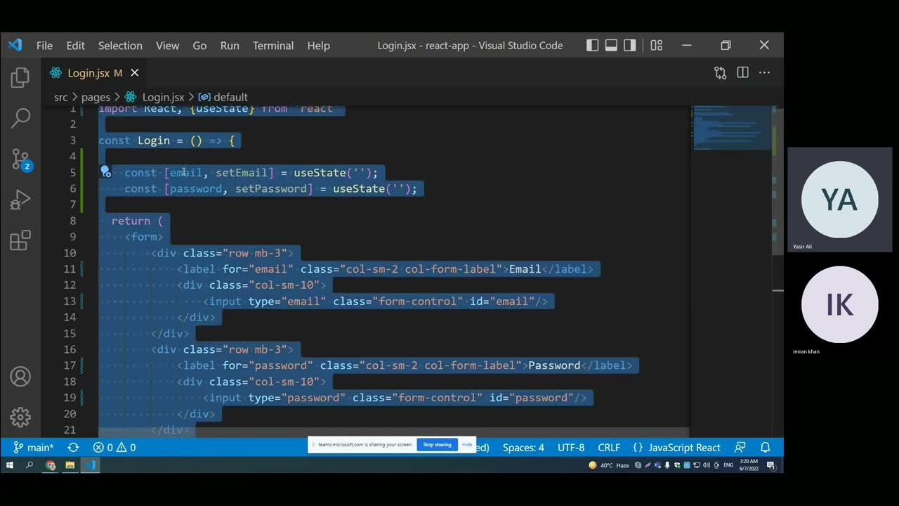 React form handling basics and basic form validation - YouTube