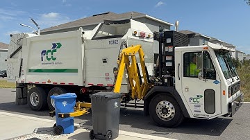 Brand New FCC Environmental Battle Heil Python Side Loader Garbage Truck Packing Recycling