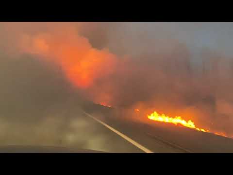 Пожар по трассе Орск - Оренбург /  МЫ Проехали прямо через пекло