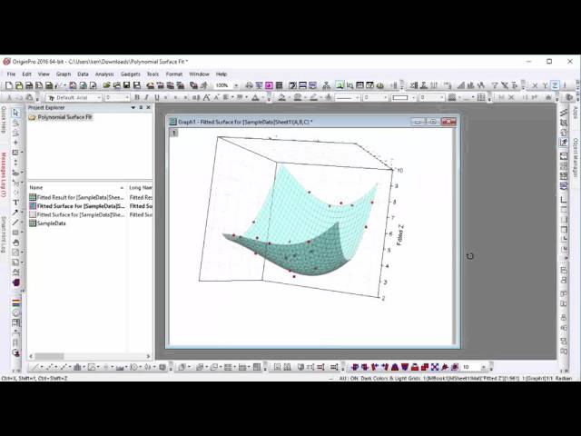 Fit curve or surface to data - MATLAB fit