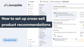 How to set up cross-sell product recommendations