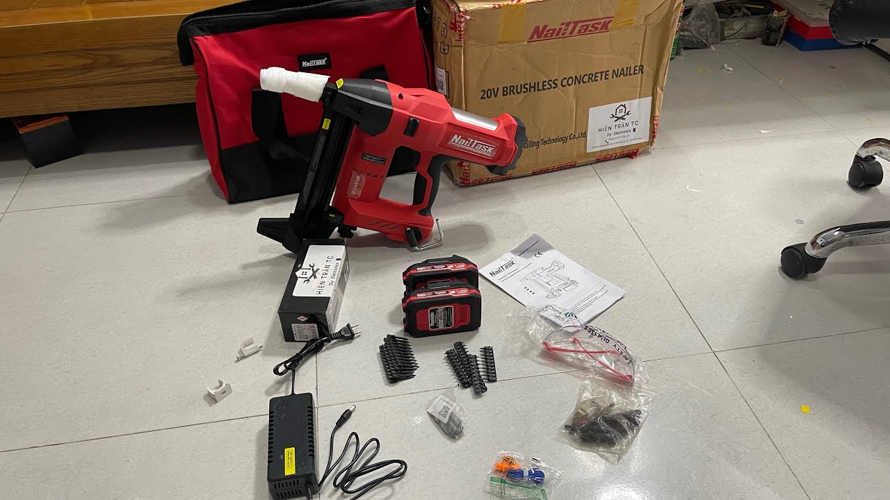 Đơn hàng máy bắn đinh bê tông dùng pin Naitask DCCN100x2 