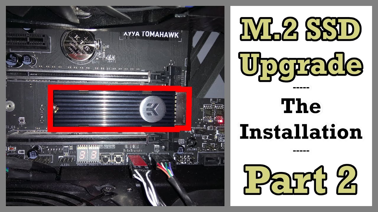 M.2 SSD Upgrade Part 2: Installing Heatsink & Drive (Samsung 970 EVO + EK Heatsink) - YouTube