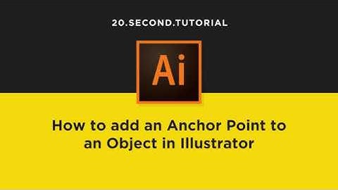 Add an Anchor Point in Illustrator  | Adobe Illustrator Tutorial #21