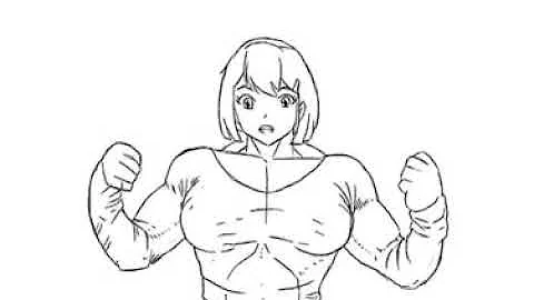 muscle growth girl ripped shirts!