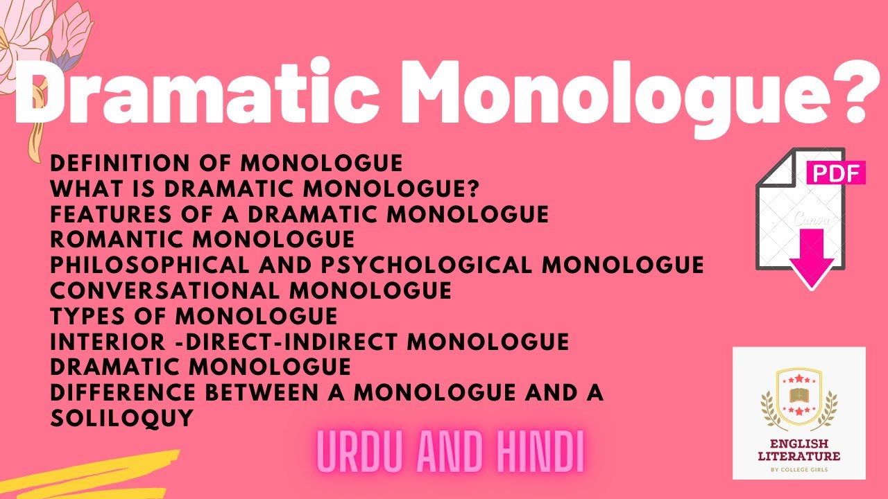 Dramatic Monologue Explained In Urdu