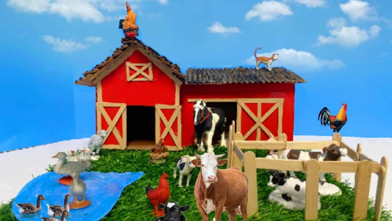 CÓMO HACER UNA GRANJA HECHA DE CARTÓN 🐄 CARDBOARD FARM HOUSE