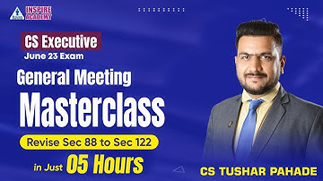 Company Law MASTERCLASS | 25 Marks In Just 05 Hours