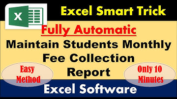 How to make Monthly Automatic Students Fee Collection Report in MS Excel with Status information.