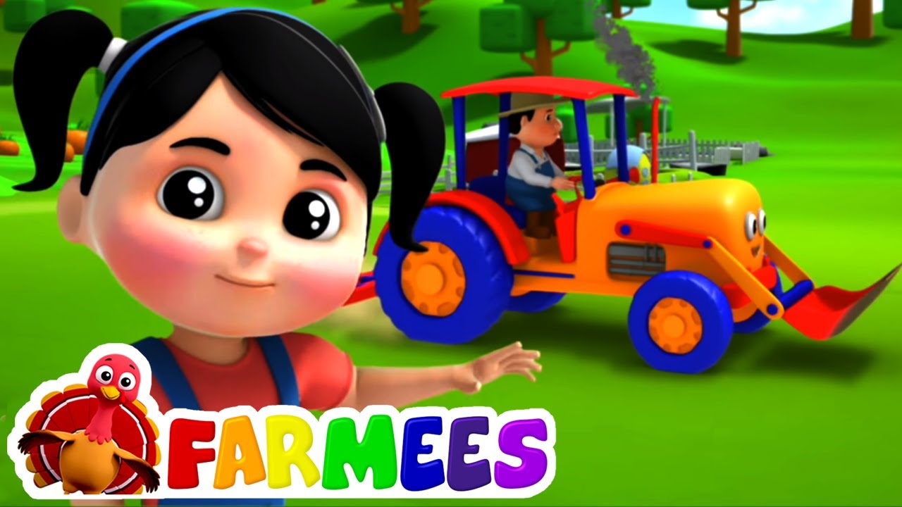 ⁣Le ruote del trattore girano | Musica per bambini | Video animati | Farmees Italiano | Filastrocche