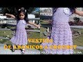 VESTIDO A CROCHET PARA NIÑAS DE 5 A 7 AÑOS EN PUNTO ABANICOS PASO A PASO