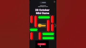 Hamster Kombat Mini Game 28 October Solved Daily Update Today key Mini Game puzzles