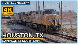 🔴 LIVE Trains 4K | Houston, Texas (Sampson Street South) Chat