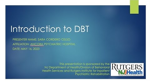 PREP Webinar: Introduction to DBT