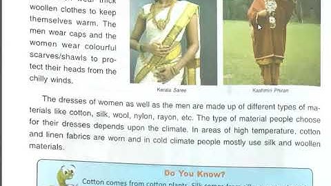 Class 3 SST, Chapter 4 (OUR DRESSES) DAV