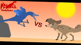 (STICKNODES) Animated Dinosaur Fight - Velociraptor vs Protoceratops